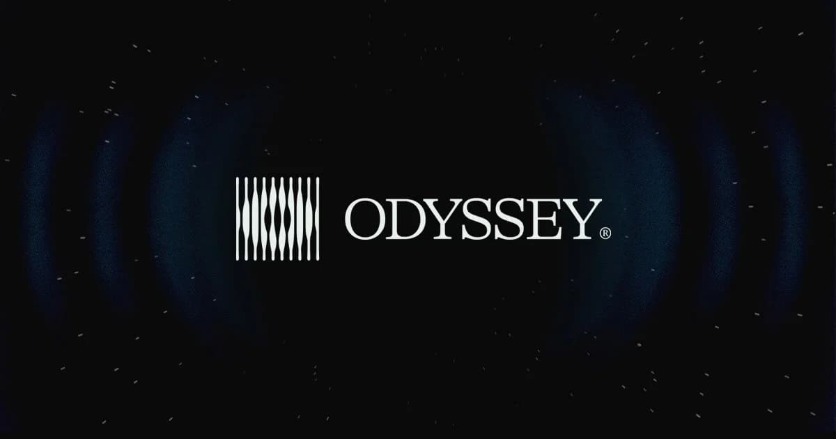 Odyssey’s official brand artwork used by its world-model website.