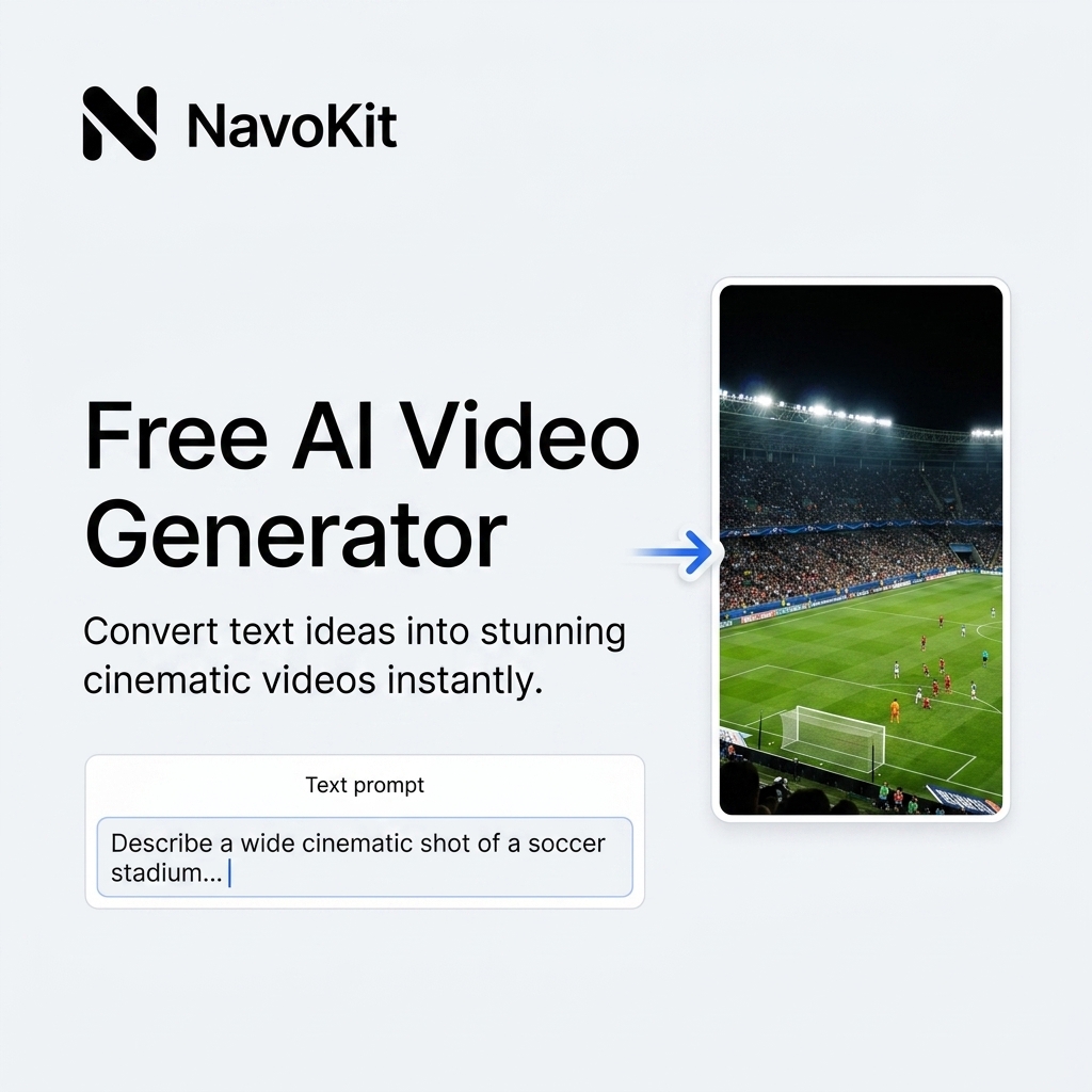 NavoKit Free AI Video Generator workspace
